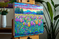 Original art for sale at UGallery.com | Sunset Tulips by Tao Bai | $1,225 | oil painting | 20' h x 28' w | thumbnail 2