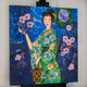 Original art for sale at UGallery.com | Magical Night and Blue Butterfly by Yelena Sidorova | $1,800 | mixed media artwork | 30' h x 30' w | thumbnail 3