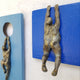 Original art for sale at UGallery.com | Blue Climbers by Yelitza Diaz | $600 | mixed media artwork | 11' h x 19' w | thumbnail 4