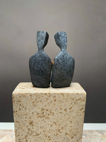 sculpture by Yenny Cocq titled Two Men in Love