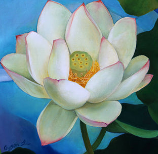 Blooming by Guigen Zha |   Closeup View of Artwork 